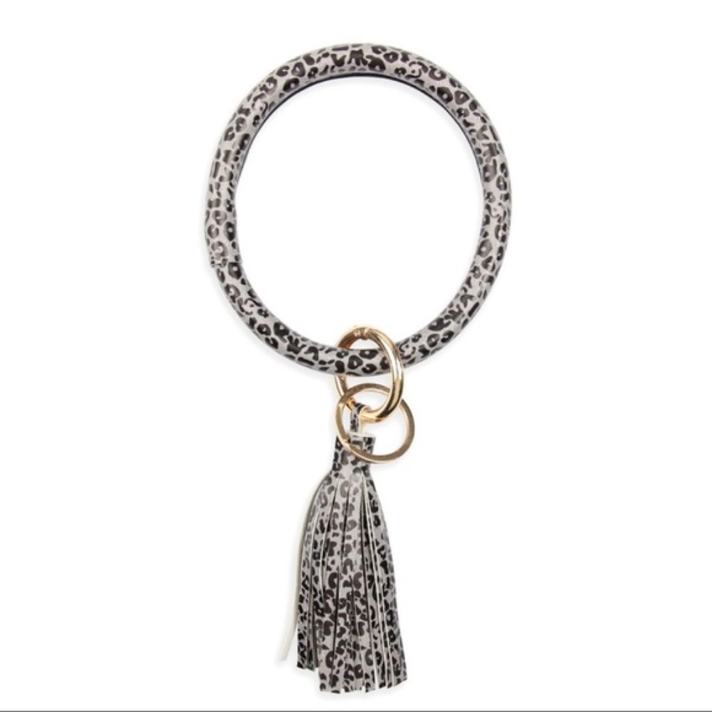 Leopard Print Tassel Key Ring - Picture 4 of 6